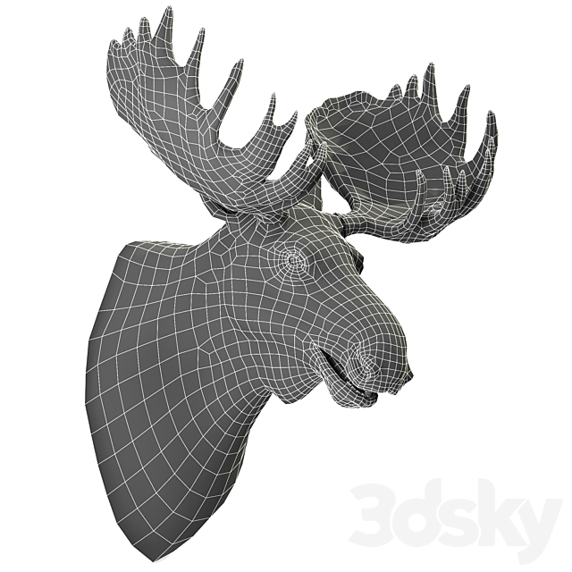 Elk head 3DSMax File - thumbnail 3