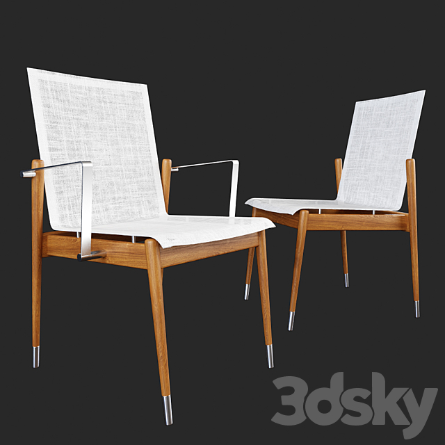 Dining table and armchair by atmosphera 3d