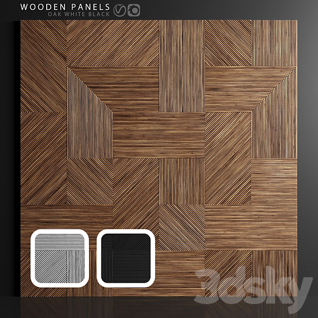 Wooden panels 3 3DSMax File - thumbnail 1