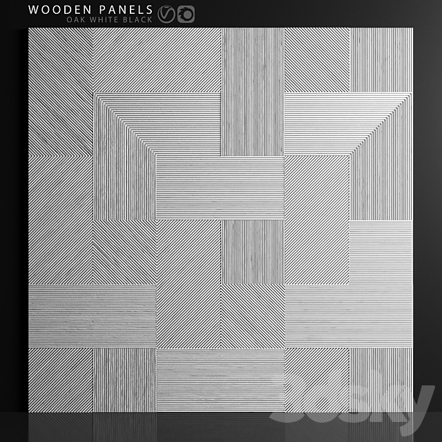 Wooden panels 3 3DSMax File - thumbnail 2