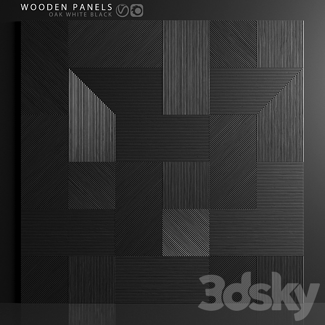 Wooden panels 3 3DSMax File - thumbnail 3