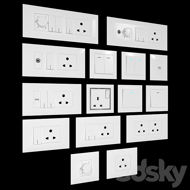 Switches Set 02 3d