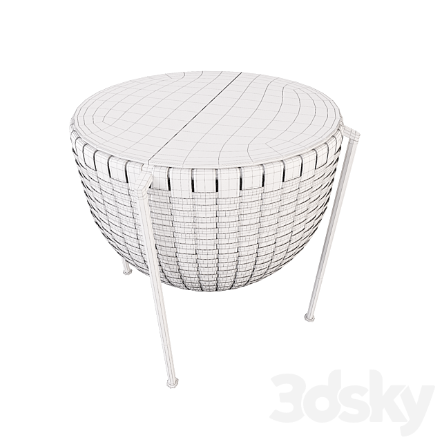 Coffe table Cestlavie Poltrona Frau 3DS Max Model - thumbnail 3