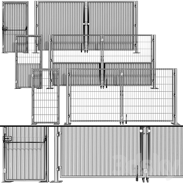 Oar gate. gate for building. a site 3d