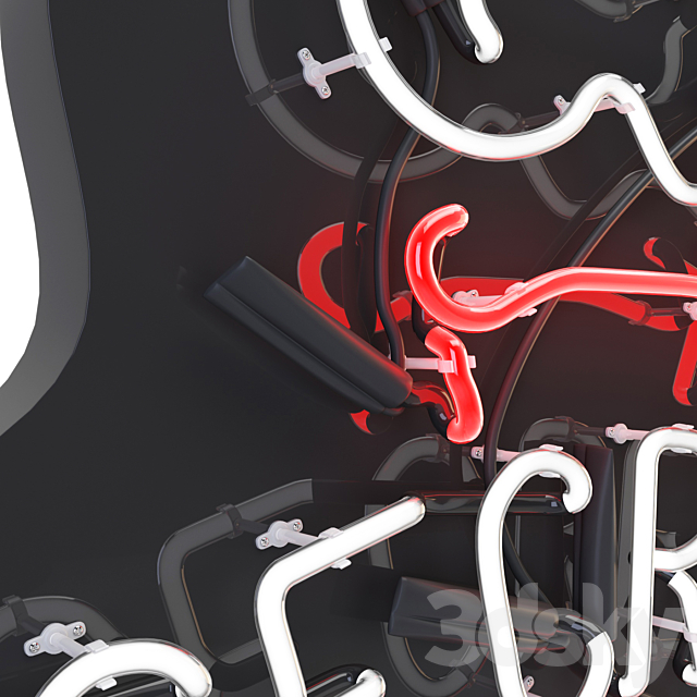 Neon Signboard 3 3DSMax File - thumbnail 2