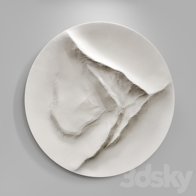Round Wall panel FROM A MOUNTAIN STREAM 3DSMax File - thumbnail 1
