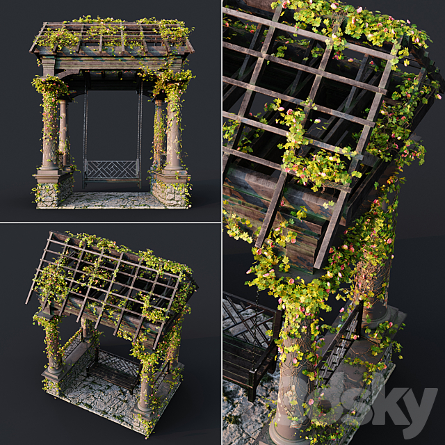 Swing for the garden 3d