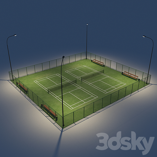 Tennis court 3DSMax File - thumbnail 2
