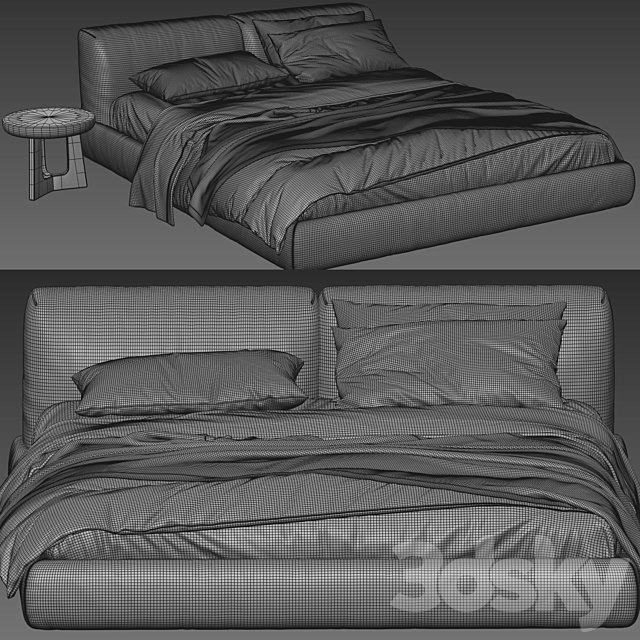 Bed bolton poliform 3DSMax File - thumbnail 3