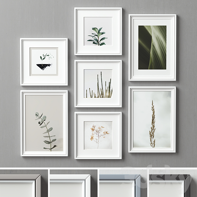 Picture Frames Set-100 3d