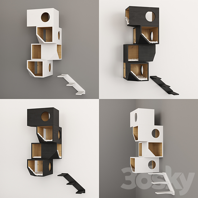 Catissa 4 storey house for cats 3DSMax File - thumbnail 2