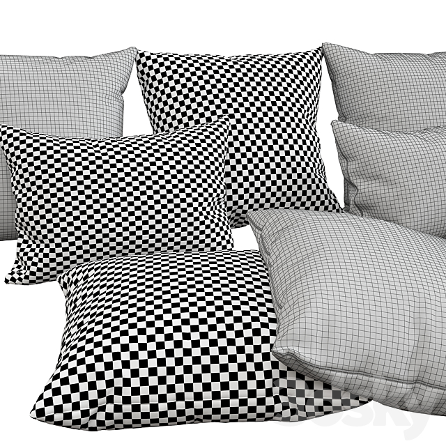 Decorative pillows 3d