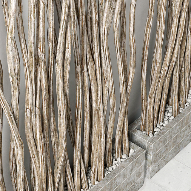 Branch sang decor pebble _ Pebble branches 3d