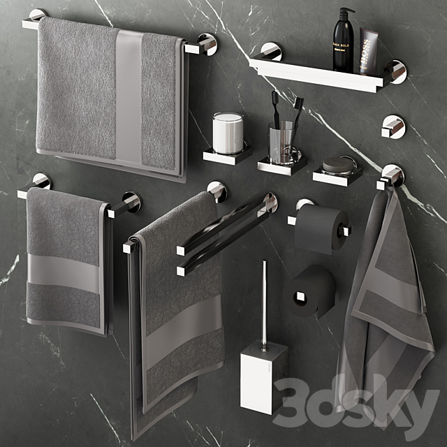 Keuco Edition 90 bathroom accessories 3d