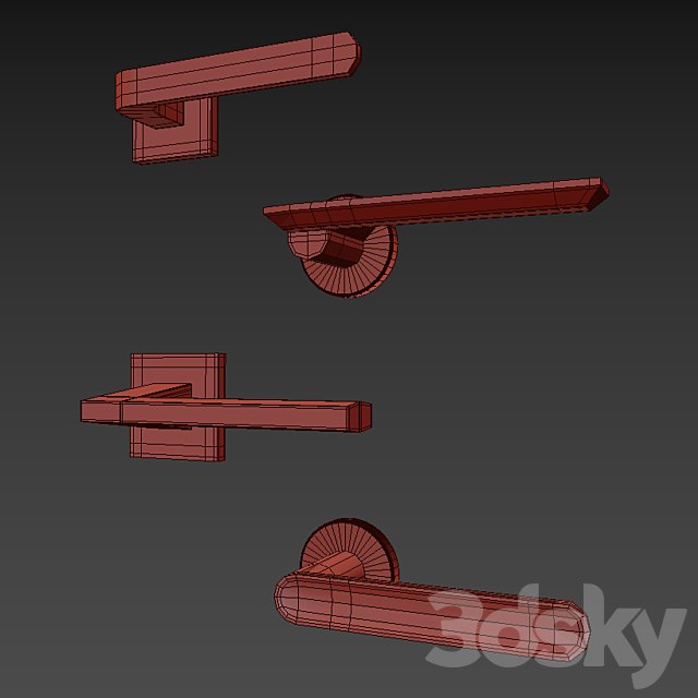 Door handles COLOMBO 3d