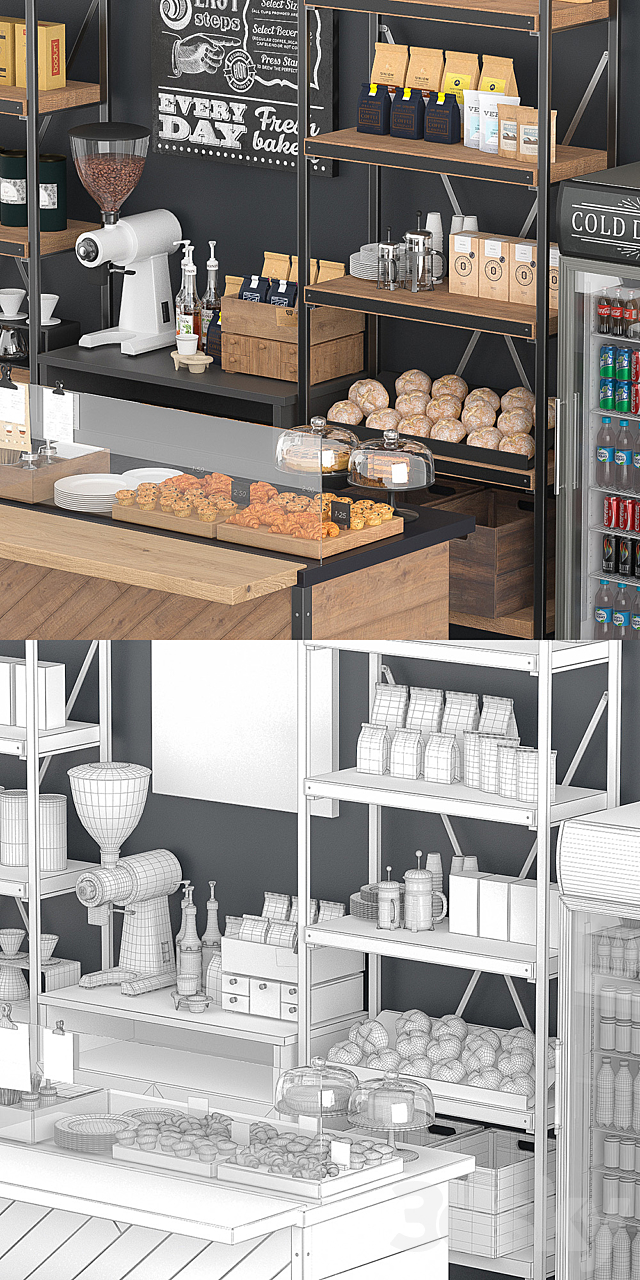 Coffee bar 3d