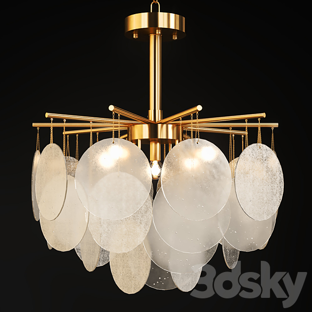 Chandelier with hanging glass plates FROST B 3DSMax File - thumbnail 1