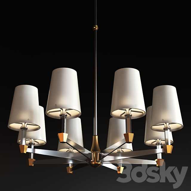 Eight branch chandeliers 3d