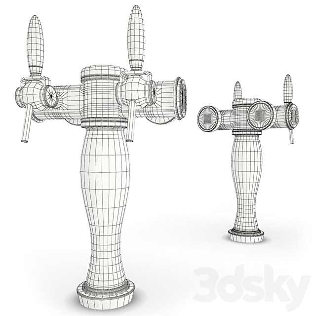 Beer taps elysee 3d