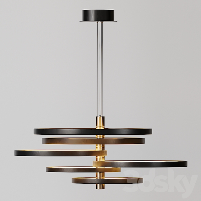 Hoopla Multi-Light LED Pendant 3d