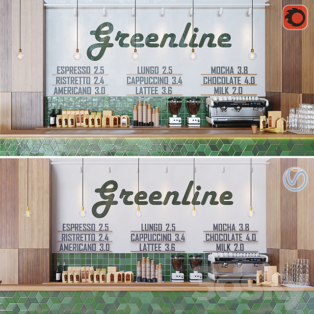 Cafe greenline 3d