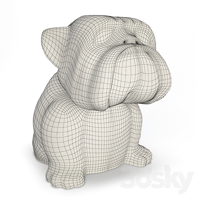 Bulldog sculpture 3DSMax File - thumbnail 3