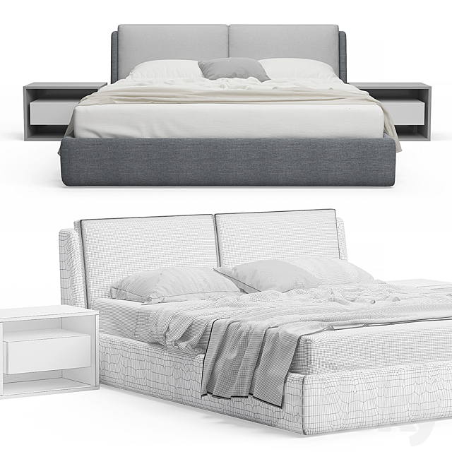 Mise Plus Bed by My home collection 3DSMax File - thumbnail 3