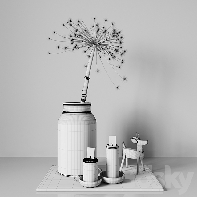 Decorative set 002 | Decorative composition 002 3d