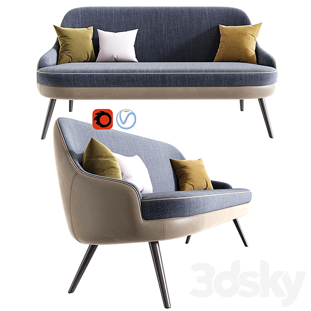375 Walter Knoll Sofa 3d