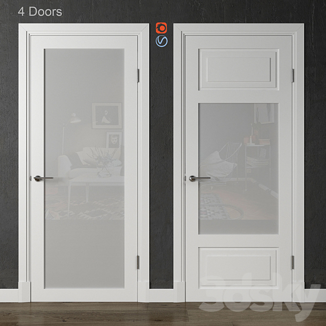Doors Academy NewYork 4 doors 3d