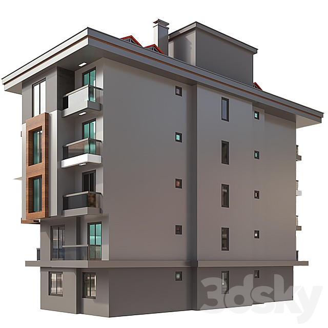 Modern Residential Building 05 3DSMax File - thumbnail 2