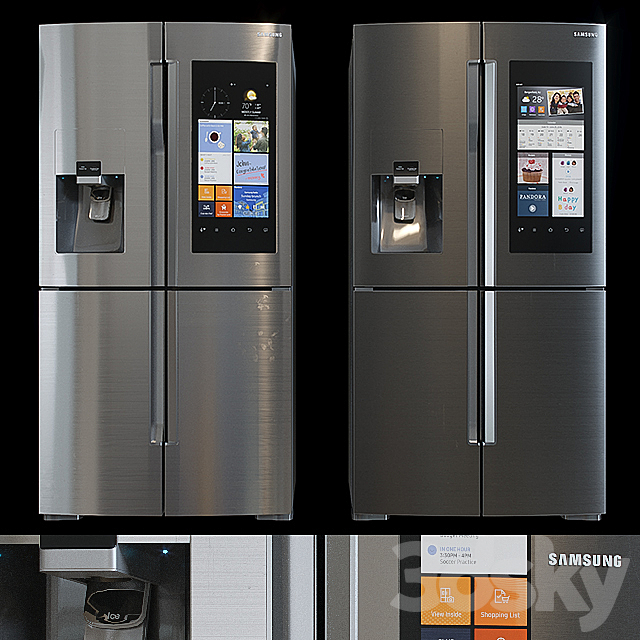 Refrigerator Samsung RF22K9581SR 3DSMax File - thumbnail 1
