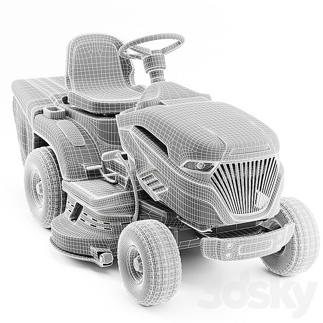 Garden tractor 3d