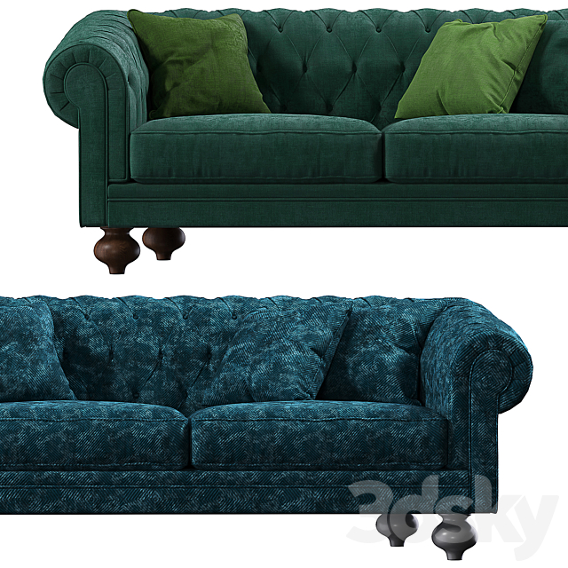6702 - Collage chester-2seat 3d