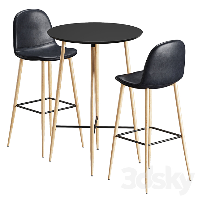 Bar table and chair Jysk Jonstrup 3DSMax File - thumbnail 2