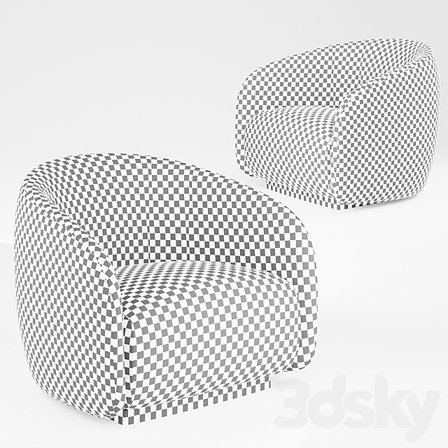 Fanny armchair by Casa Fendi 3d