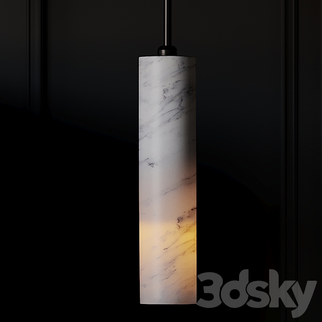 CB2 – volakas-white-marble-pendant-light 3DSMax File - thumbnail 2