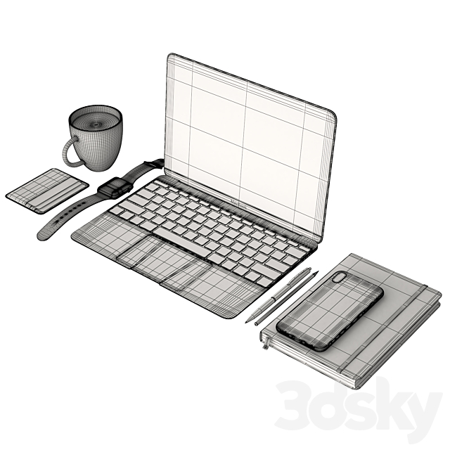 Workspace black 3DSMax File - thumbnail 3