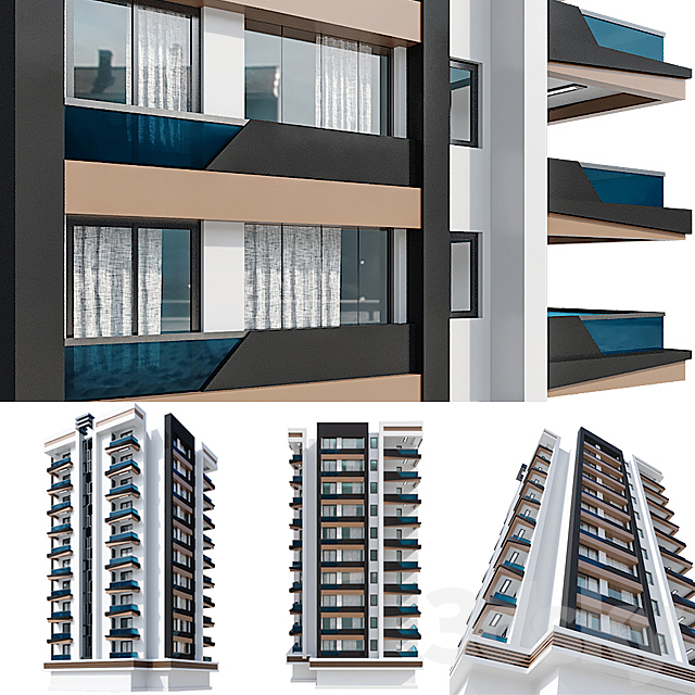 Modern Residential Building 011 3DSMax File - thumbnail 2