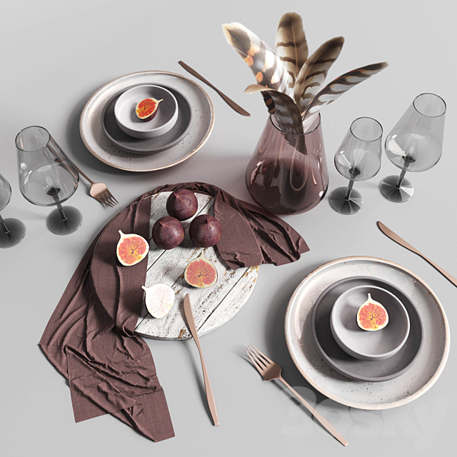Set of serving utensils 3d