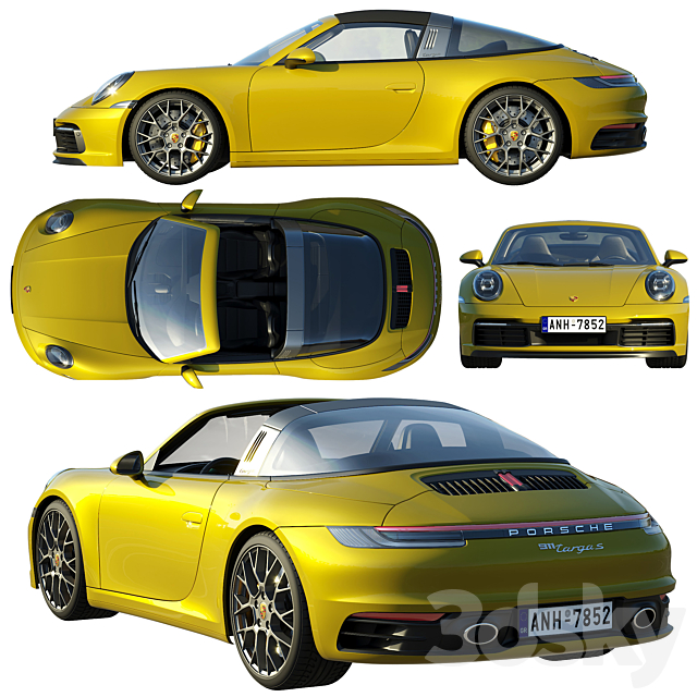 Porsche 911 Targa 2019 3d