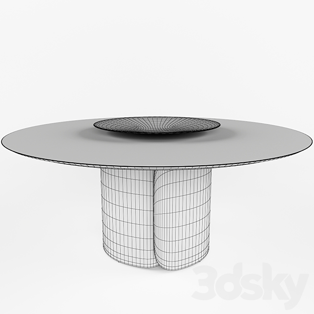 Dining table OSCAR Opera Contemporary by Angelo Cappellini 3DSMax File - thumbnail 2