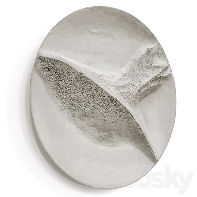 Round Wall panel Windhover Metal Plaster 3DSMax File - thumbnail 2