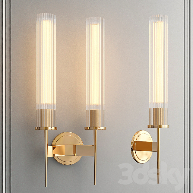 Sconce with glass shade 3DSMax File - thumbnail 1