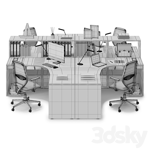 Office workspace LAS LOGIC (v13) 3DSMax File - thumbnail 3