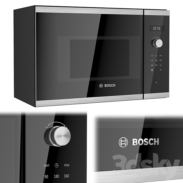 Microwave oven Bosch BFL524MS0 3DSMax File - thumbnail 1