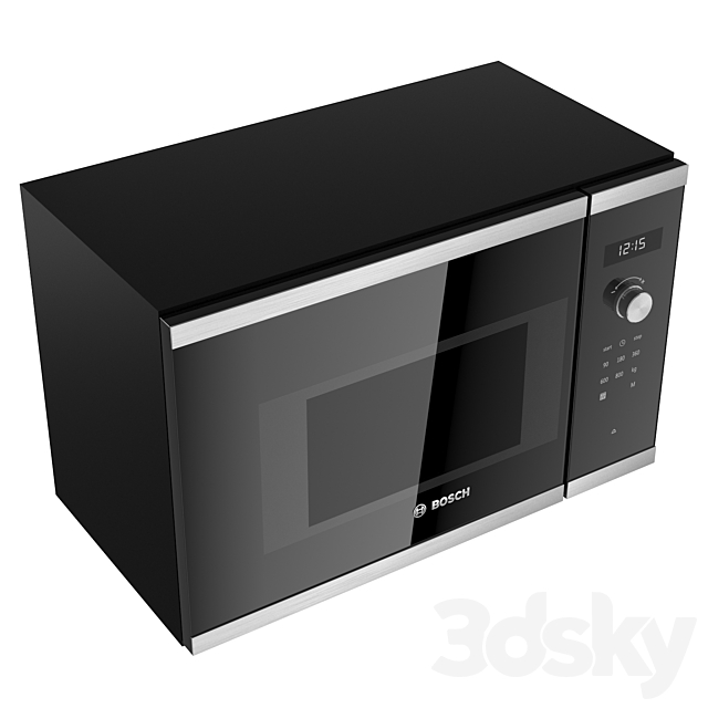 Microwave oven Bosch BFL524MS0 3DSMax File - thumbnail 2