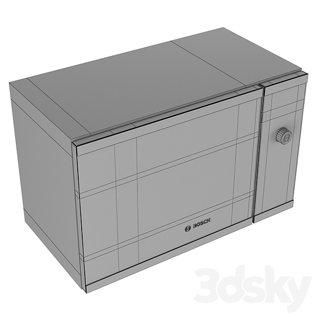 Microwave oven Bosch BFL524MS0 3DSMax File - thumbnail 3
