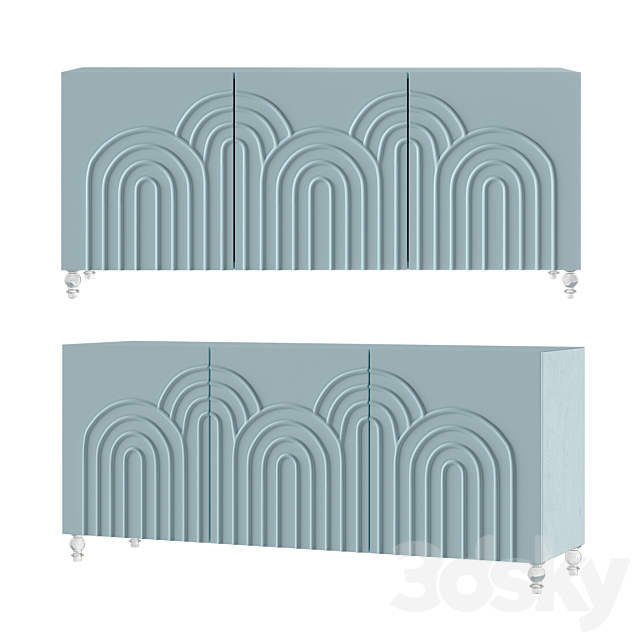 Chest of drawers Arches 3 Door Credenza 3DSMax File - thumbnail 1