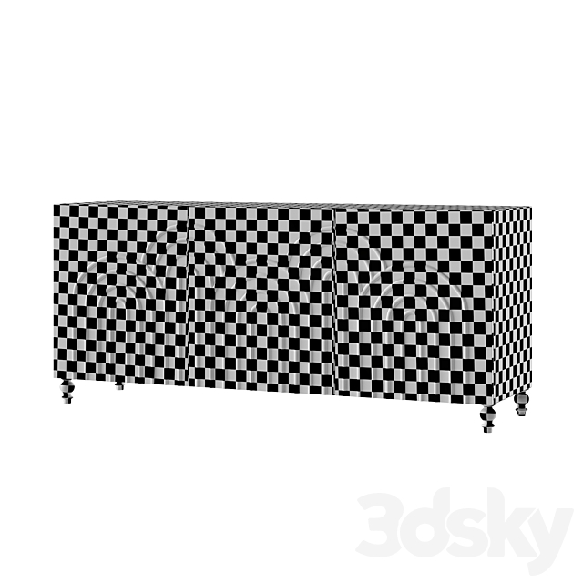 Chest of drawers Arches 3 Door Credenza 3DSMax File - thumbnail 2